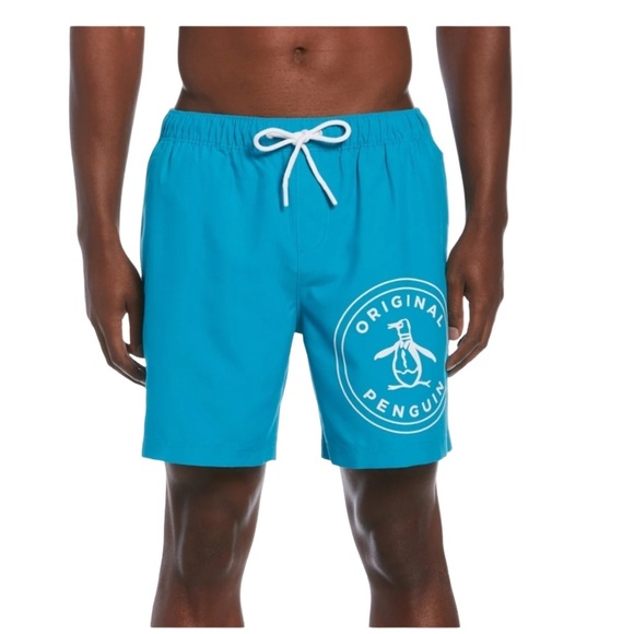 Original Penguin Stamp Logo Swim Shorts NWT Size XL - Picture 1 of 8